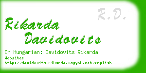 rikarda davidovits business card